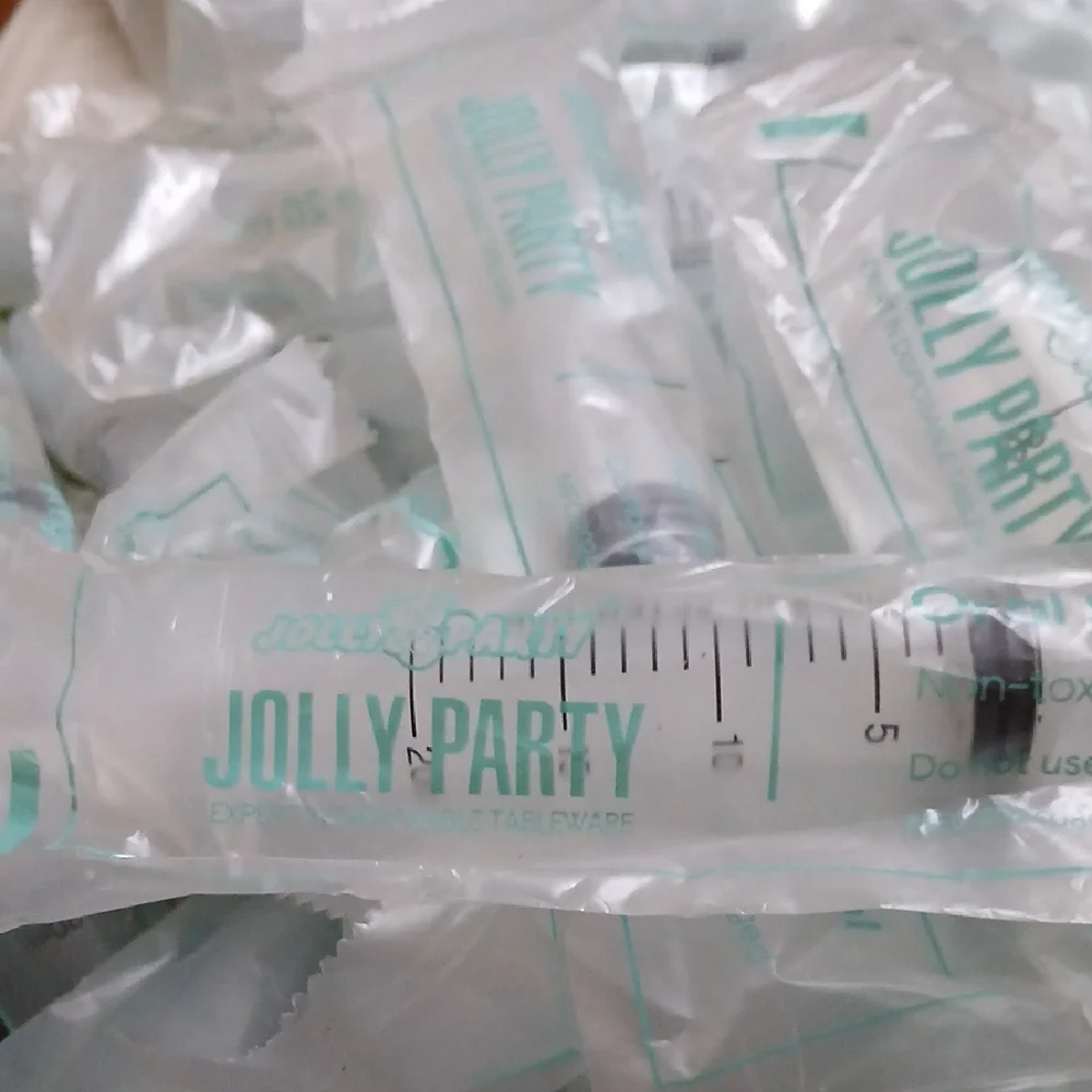 50 Clear and Green Syringe Shot Glasses